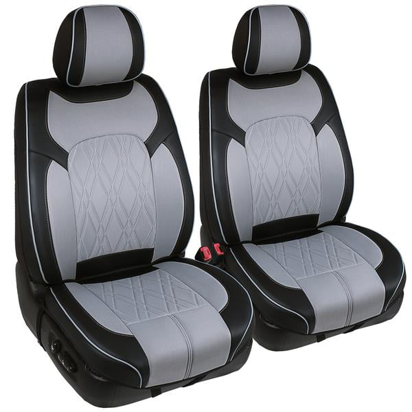Universal Seat Covers Faux Leather Waterproof Black for Car Truck Van SUV 